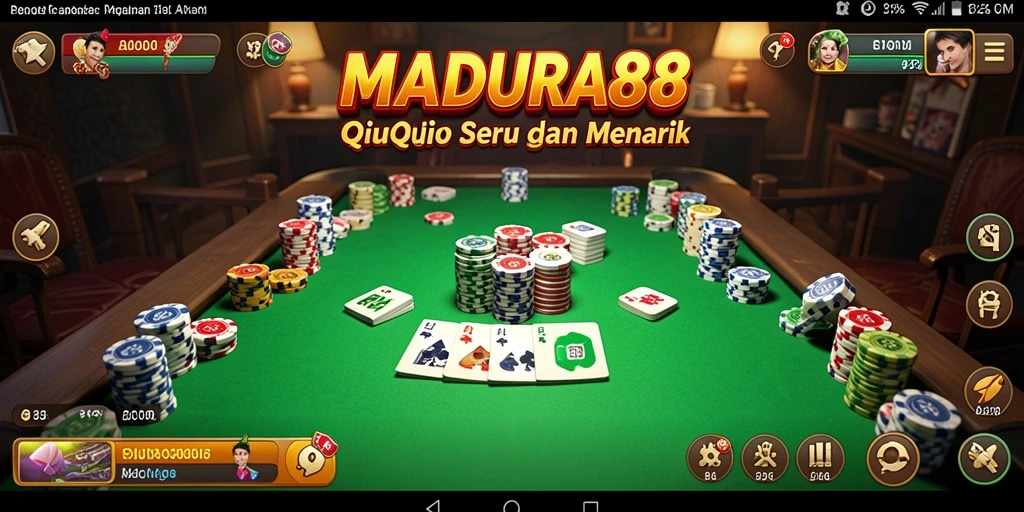 Screenshot utama MADURA88 menampilkan gameplay QiuQiu yang intens.
