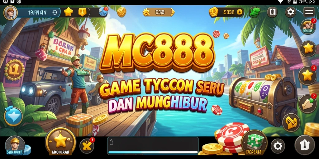 Screenshot utama menunjukkan gameplay seru dan interaktif MC888.