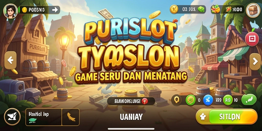 Tampilan gameplay PURISLOT dengan elemen Tycoon yang menarik.