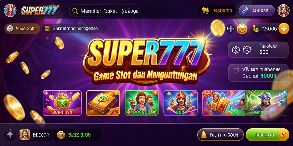 Tangkapan layar gameplay SUPER777 yang menampilkan keseruan permainan Slot.
