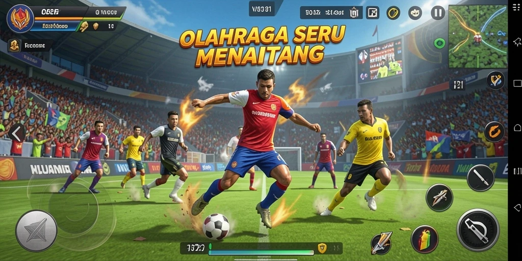Tampilan gameplay V21 dalam beragam cabang olahraga yang seru.