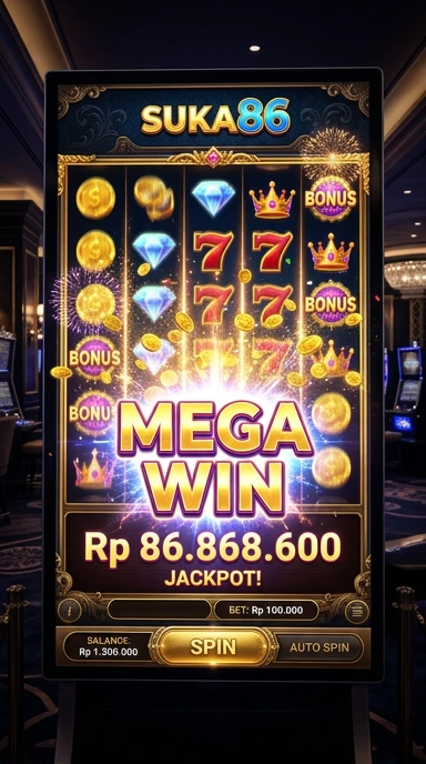 Tampilan utama aplikasi suka86 yang sederhana dan menarik.